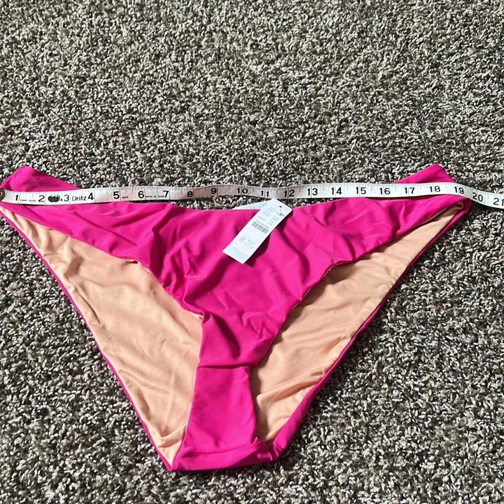 NWT J. Crew Radiant Fuchsia Bikini Swim Bottoms Only XXL
